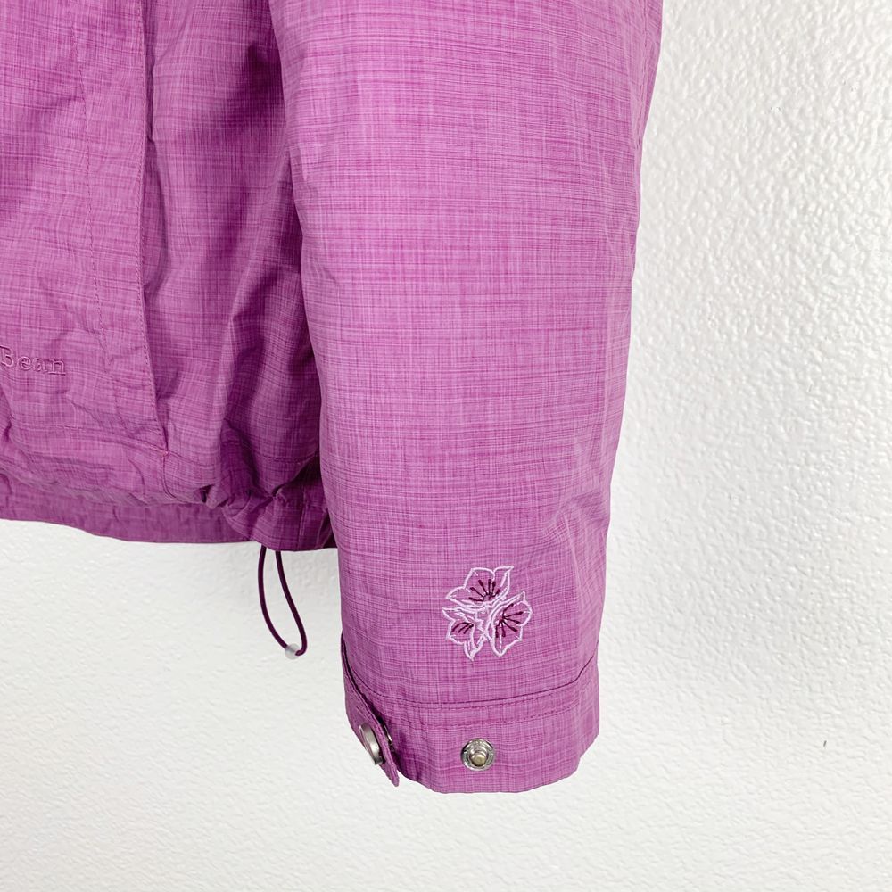 L.L. Bean Purple Fleece Hooded Winter Coat Jacket - Picture 3 of 8
